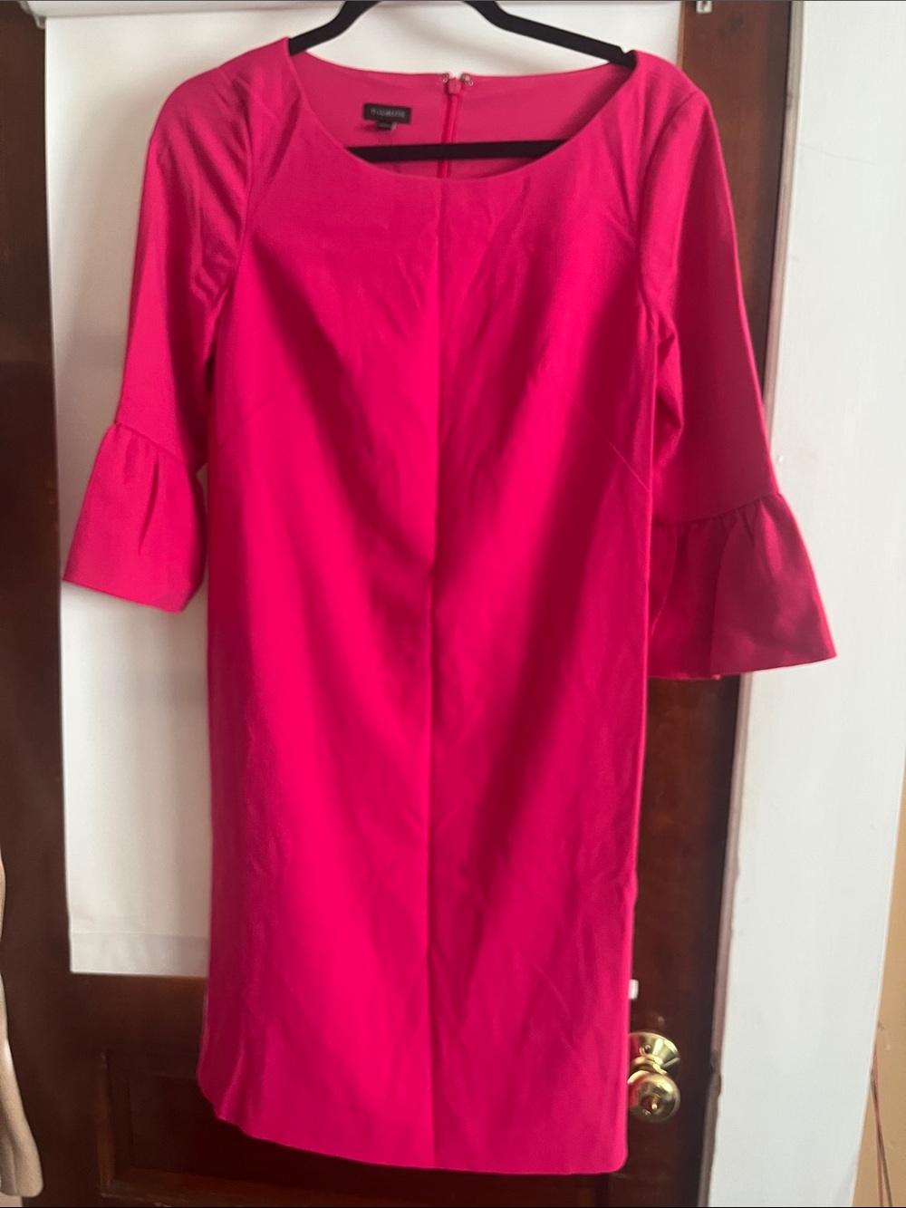 NWT Talbots Hot Pink Bell-Sleeve Midi Dress